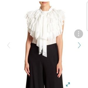 Sheer Ribbon Tie Sleeveless Top